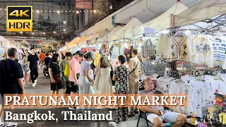 [BANGKOK] Pratunam Night Market "Shop Many Clothes At Cheap Prices" | Thailand [4K HDR Walking Tour]