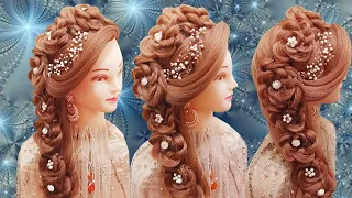 Beautiful Bridal Hairstyles For Long Hair l hair style girl for wedding hairdos | kashees hair style