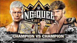 WWE King & Queen of the Ring 2024 Universal Undisputed Championship Match Logan Paul vs Cody Rhodes