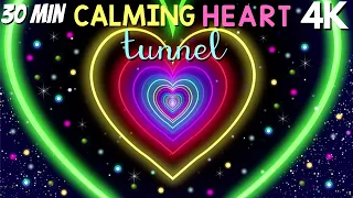 Sensory Music for Autism Neon Love Heart Tunnel to Melt Stress Away