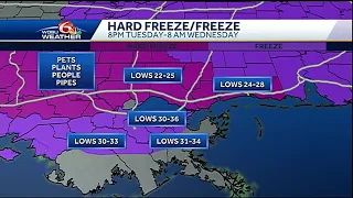 Freeze warnings in place tonight