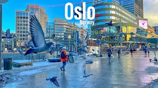 Oslo Norway 🇳🇴- February 2022 - 4K-HDR Walking Tour - (▶91min)