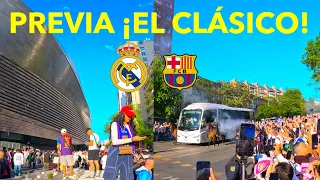 🏟️ [4K] REAL MADRID vs BARCELONA Llegada de Buses y Previa en el SANTIAGO BERNABÉU | 21 Abril 2024