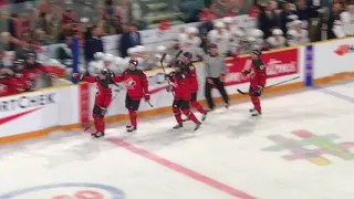 Nick Suzuki scores at World Junior Summer Showcase, Kamloops, B.C., August 4/2018