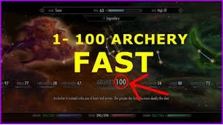 Skyrim Special Edition - How To Level Up Archery 1-100 (Fastest Way)