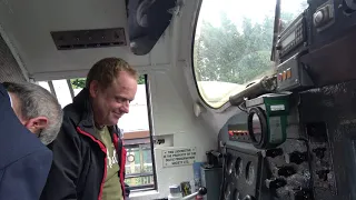 Me Starting a Deltic Locomotive As Part of My Footplate Experience