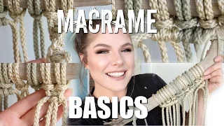 HOW TO: Macrame Basics | Larks Head, Square Knot, Spiral Stitch, Double Half Hitch