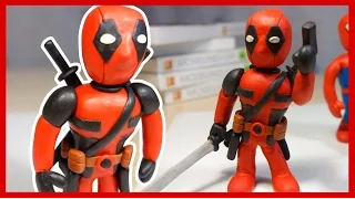 Дэдпул из пластилина. Лепим Дэдпула. Киндер Сюрприз. Deadpool made of plasticine. Kinder Surprise.