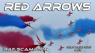 RIAT 2019 4K UHD Red Arrows Full Last European Display for 2019 with formation Titles!!