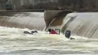 Fishing boat capsizes at dam