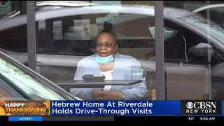 WCBS: Hebrew Home at Riverdale Holds Drive-Through Visits