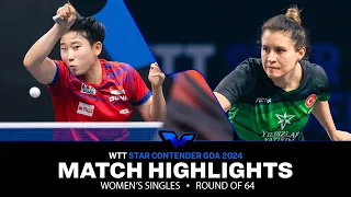 Jingyi Zhou vs Sibel Altinkaya | WS R64 | WTT Star Contender Goa 2024