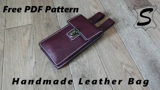 Handmade Leather Crossbody / Belt Bag - Free PDF Pattern