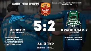 ОЛИМП-Первенство ФНЛ 2018-2019. 34-й тур. Зенит-2 - Краснодар-2 (5:2)