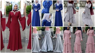 Muslim new long frock collection for eid 2023 ||Muslim outfit with hijab || @Hellofashion1988