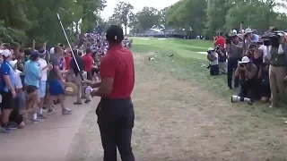 Tiger Woods' Spectacular Shot from the Gallery Leads to Crowd-Rocking Birdie | 2018 PGA Championship