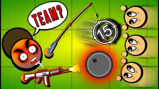 TROLLING TEAMERS IN SURVIV With 15x Scope and Saiga Bait! (Surviv.io Hilarious Trolls & Memes)