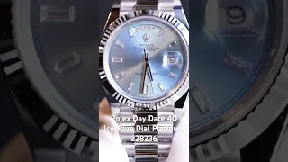 Rolex Day Date 40 Ice-Blue Dial Platinum 228236  | WatchGuyNYC #daytona #rolex #watch #luxury