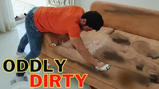 Deep Cleaning Sofa At Home  |  lncredible Dirty Sofa Cleaning Satisfying ASMR