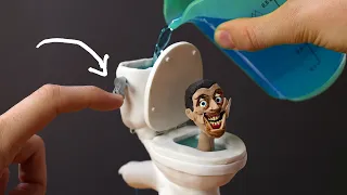 I made a mini SKIBIDI TOILET and it actually FLUSHES