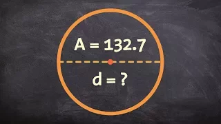 How to find the diameter of a circle when given the area