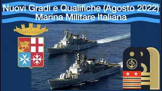 Gradi e Qualifiche Marina Militare Italiana - Spallina (Agosto 2022)