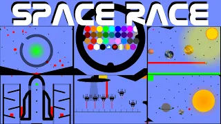 35 Marble Race EP. 18 : Space Race (in Algodoo) | RED HUY