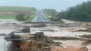 In South Africa now! River burst banks, turning Cape Town in to ocean