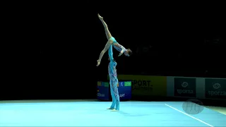 Azerbaijan 2 (AZE) - 2018 Acrobatic Worlds, Antwerpen (BEL) - Dynamic  Mixed Pair