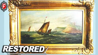 How old paintings are professionally restored.