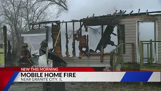 Crews investigating mobile home fire near Granite City, Illinois