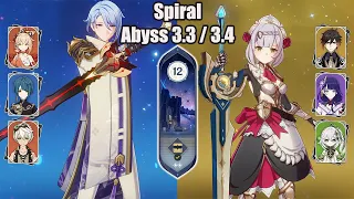 C0 Ayato Double Carry And C6 Noelle Archon Team Floor 12 SPIRAL ABYSS 3.3 / 3.4 - Genshin impact