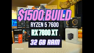 $1500 Build | Ryzen 5 7600, RX 7800 XT, Fractal Meshify C Mini, B650M Aours Elite AX