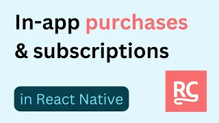 In app purchases and subscriptions in React Native