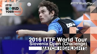 2016 Slovenia Open Highlights: Jun Mizutani vs Samuel Walker (R16)