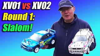 Tamiya XV01 vs XV02 Round 1: Slalom Race-Off and First Driving Impressions