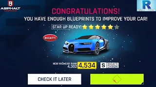 ASPHALT 9 BUGATTI 5 STAR UNLOCKED | ASPHALT 9 BUGATTI STAR UP FREE | BUGATTI UNLOCKED.