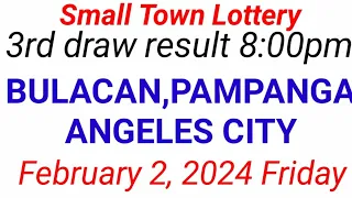 STL - BULACAN,PAMPANGA,ANGELES CITY February 2, 2024 3RD DRAW RESULT