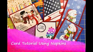 Card Tutorial Using Napkins and Mod podge