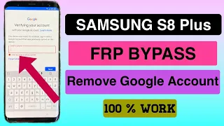 Samsung S8 Plus FRP Bypass//Samsung S8 Plus Google Account Unlock -Latest Update 2023 Without PC