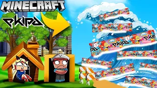 BAZA VS TSUNAMI LODÓW EKIPY W MINECRAFT CHALLENGE | Vito VS Bella