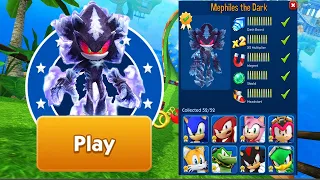 Sonic Dash - Mephiles the Dark Coming Soon - All Characters Unlocked Fully Upgraded Gameplay