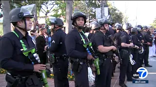 LAPD moves in to disperse pro-Palestinian protesters at USC