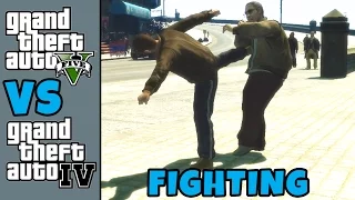 GTA 5 VS GTA 4 PC : FIGHTING combat moves comparison