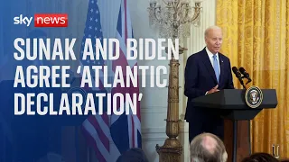 Rishi Sunak and Joe Biden agree 'Atlantic Declaration' to boost economic security