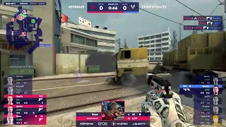 Astralis rookie Buzz pistol ace against Vitalit @overpass | BLAST