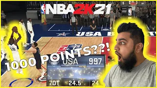 I Scored 1000 Points In NBA 2K21!