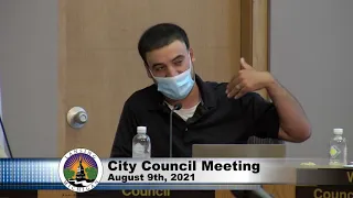 August 9th, 2021 City Council Meeting