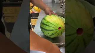 Amazing watermelon cutting skills #shorts #youtubeshorts