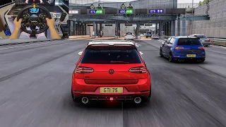 580HP VW Golf GTI MK7.5 Vs 544HP Golf R MK7.5 (Pops & Bangs Tuned) - Assetto Corsa | Moza R9 + VR